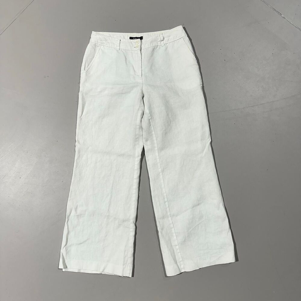 Style & Co Women's 8 White Wide Leg Linen Pants
